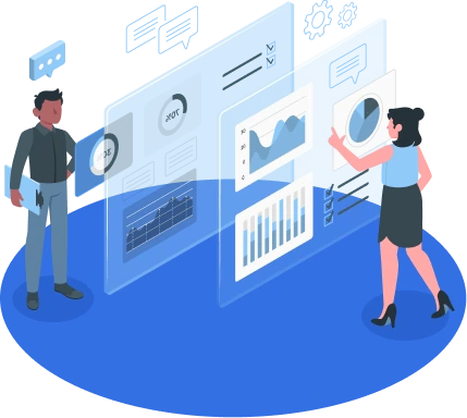 Ilustração convidando o usuário para fazer uma demonstração com um Especialista