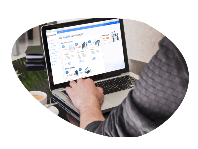 Foto de um notebook com o Empresômetro Digital