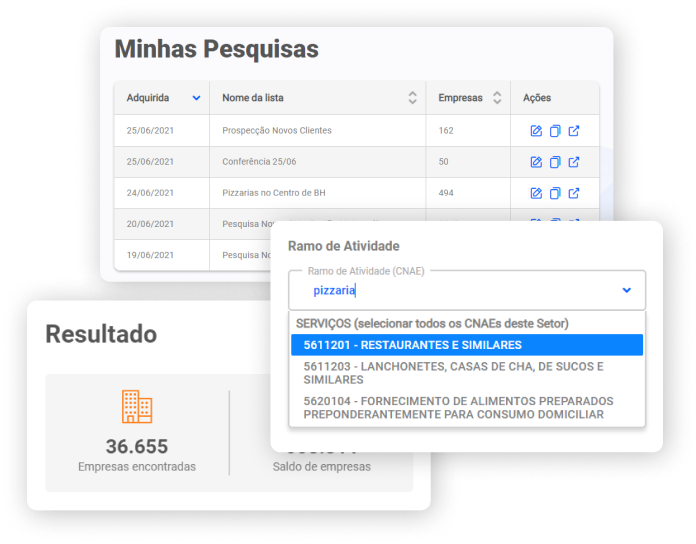 Imagem apresentando o resultado de uma pesquisa no Empresômetro Digital.